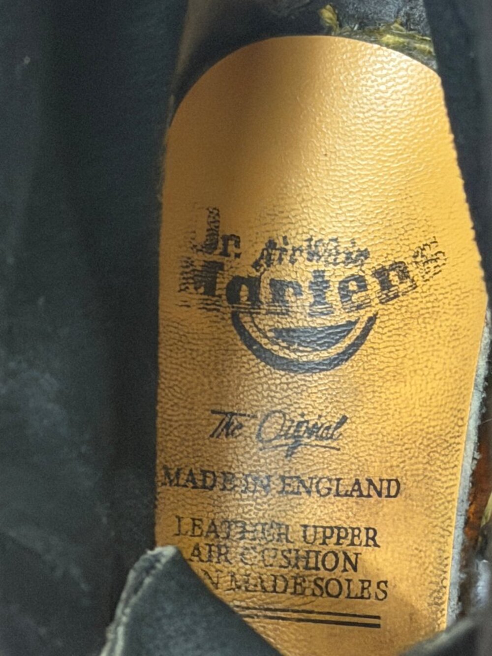 Vintage Dr. Martens Black Leather Lace Up Boots Made in England 8.5? - Picture 9 of 14